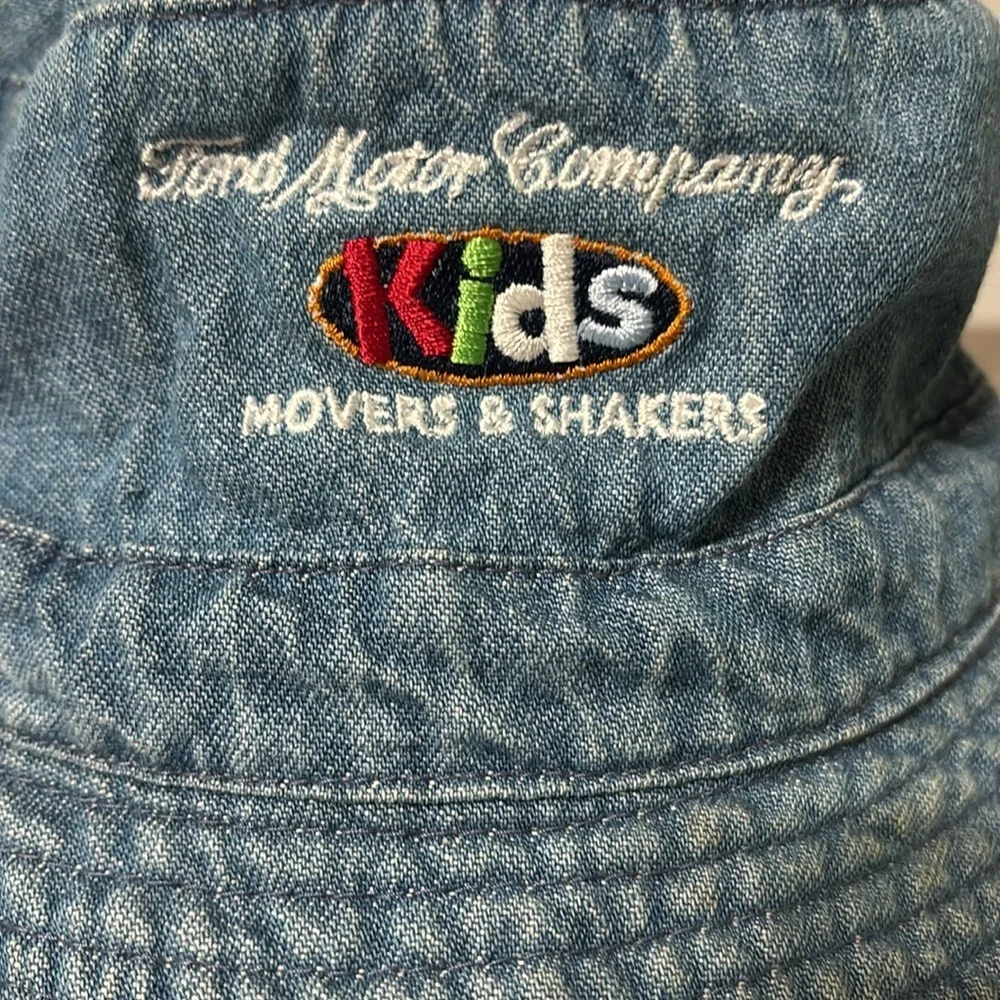 RARE Ouray Ford Motor Company Kids Denim Bucket Hat w/Embroidered Logo PRE OWNED